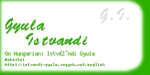 gyula istvandi business card